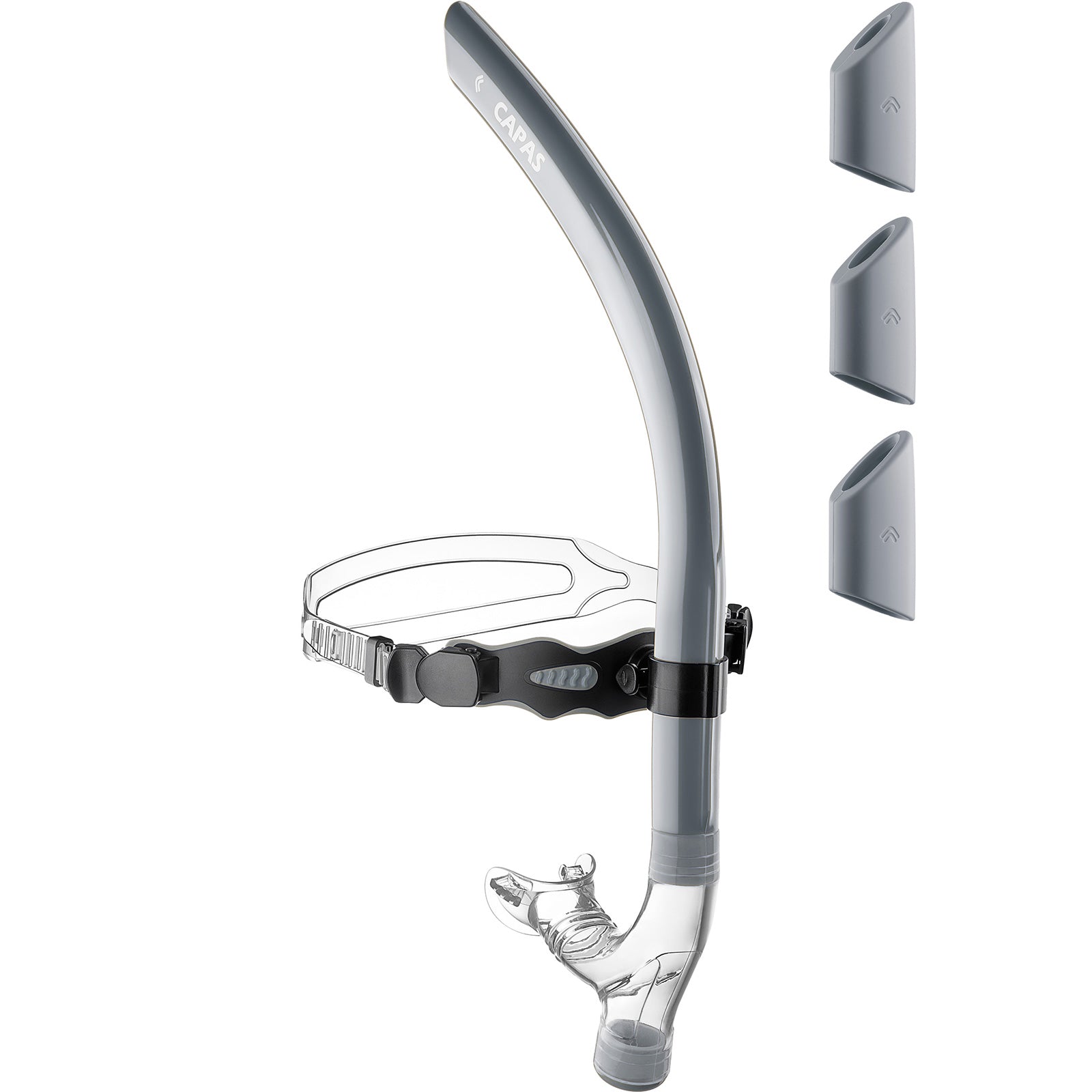 CAPAS Training Swim Snorkel, Grey Black