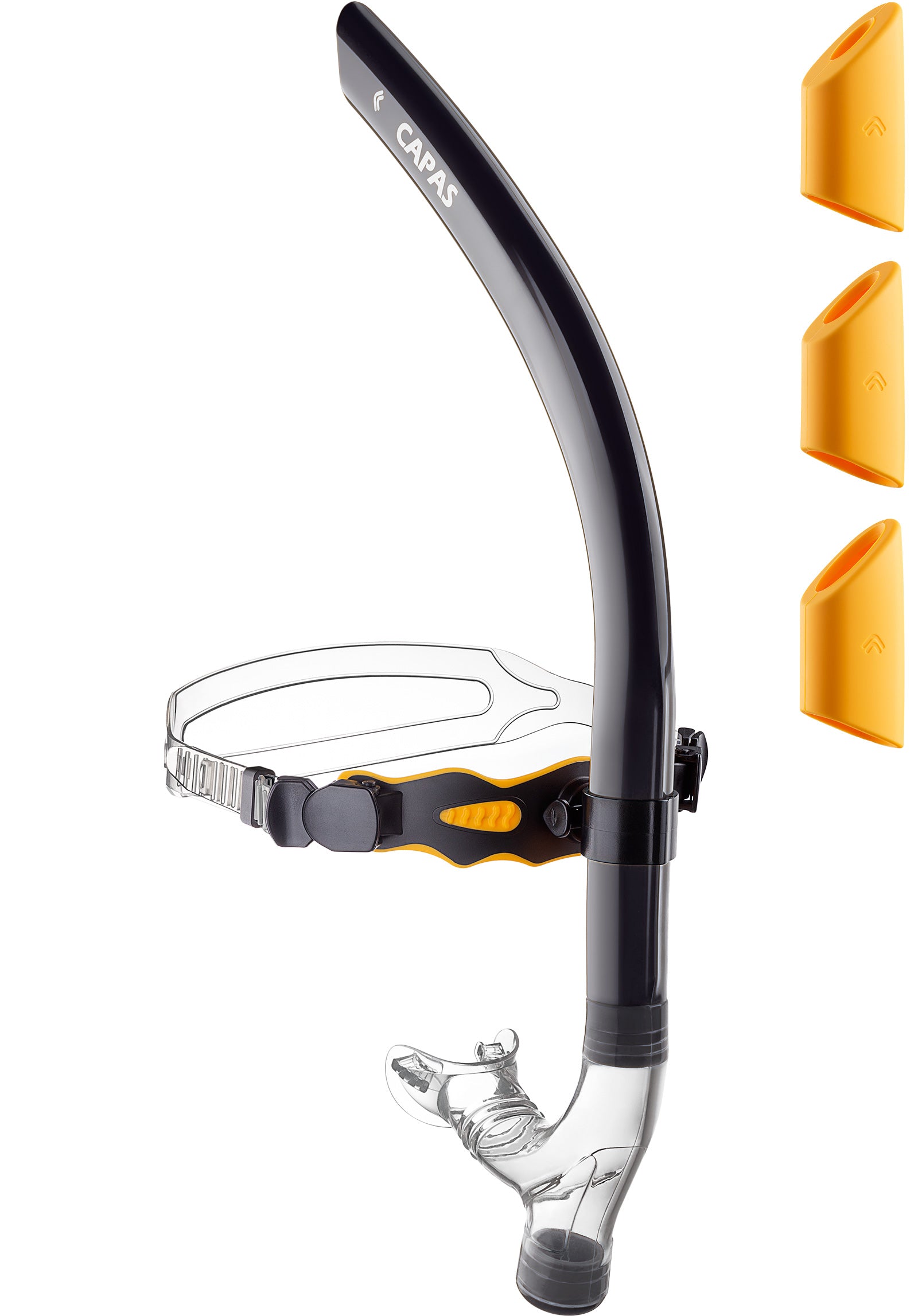 CAPAS Training Swim Snorkel, Black Orange