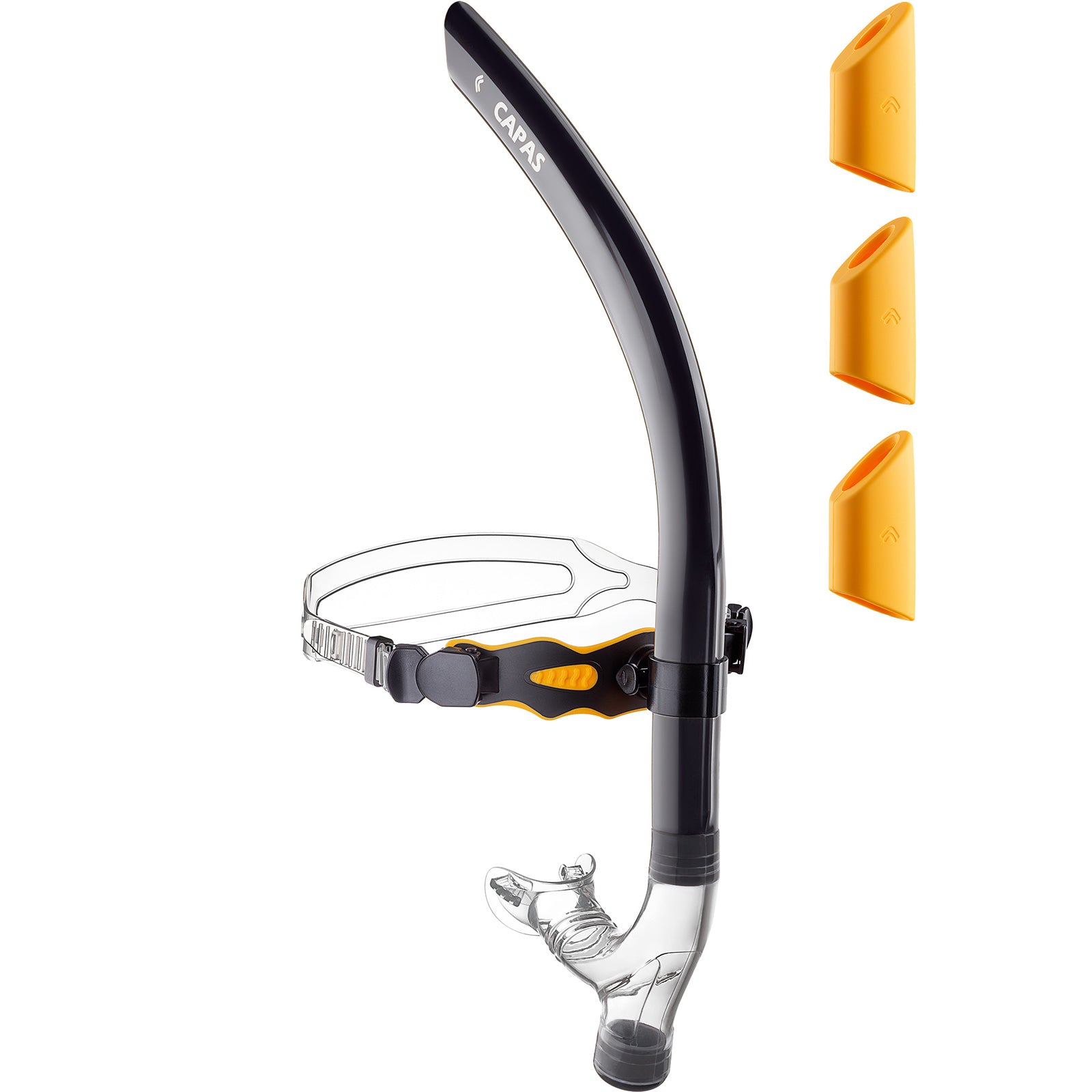 CAPAS Training Swim Snorkel, Black Orange