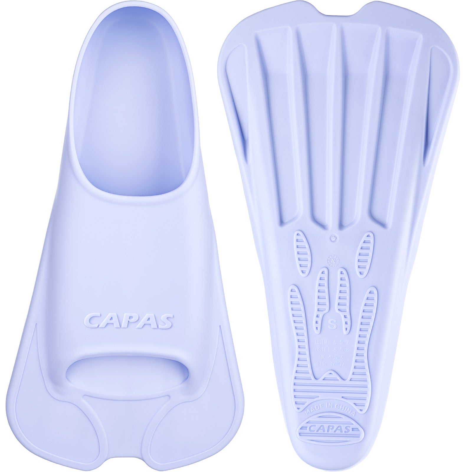 CAPAS Swim Training Fins Short Blade, Purple