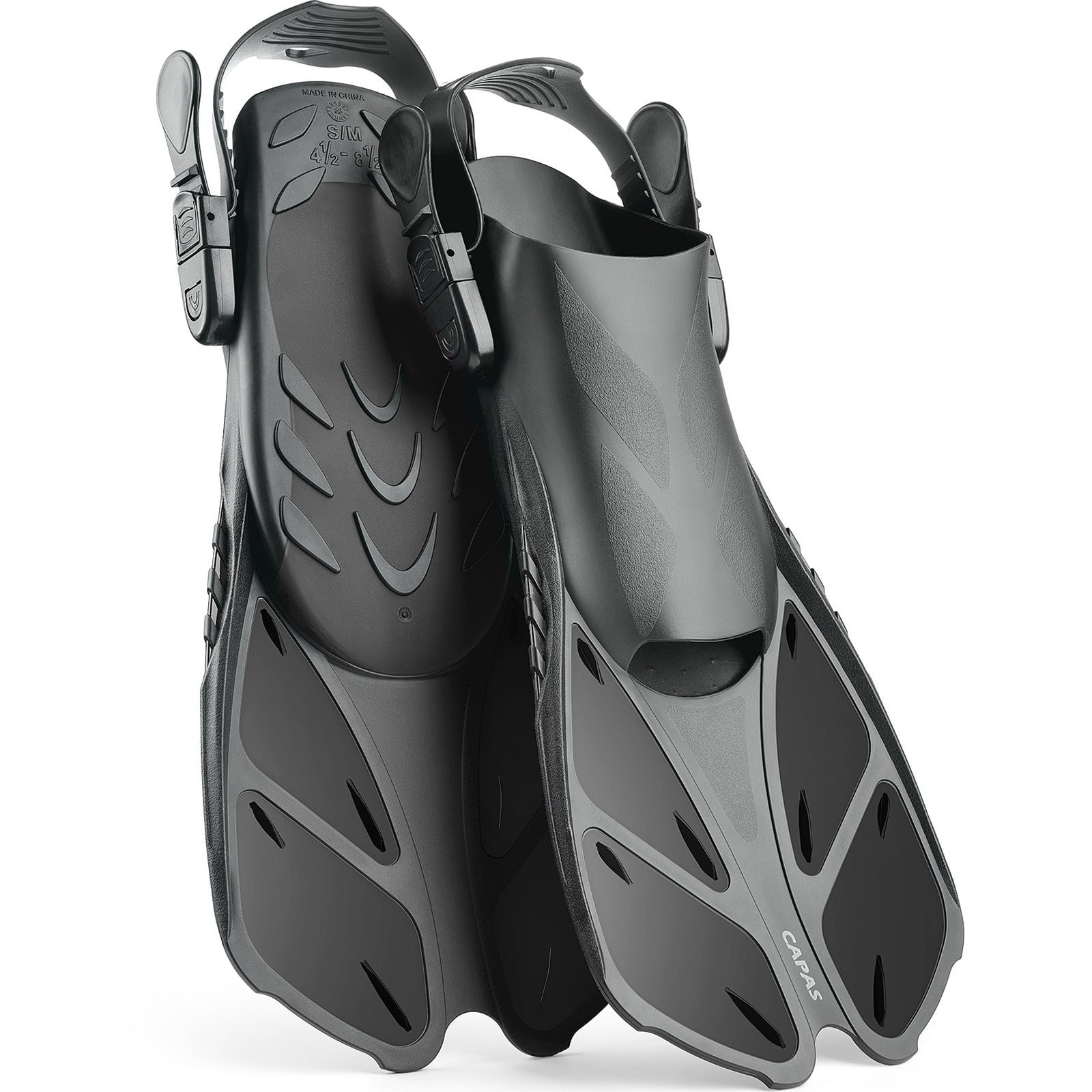 CAPAS Swim Fins for Snokeling, black