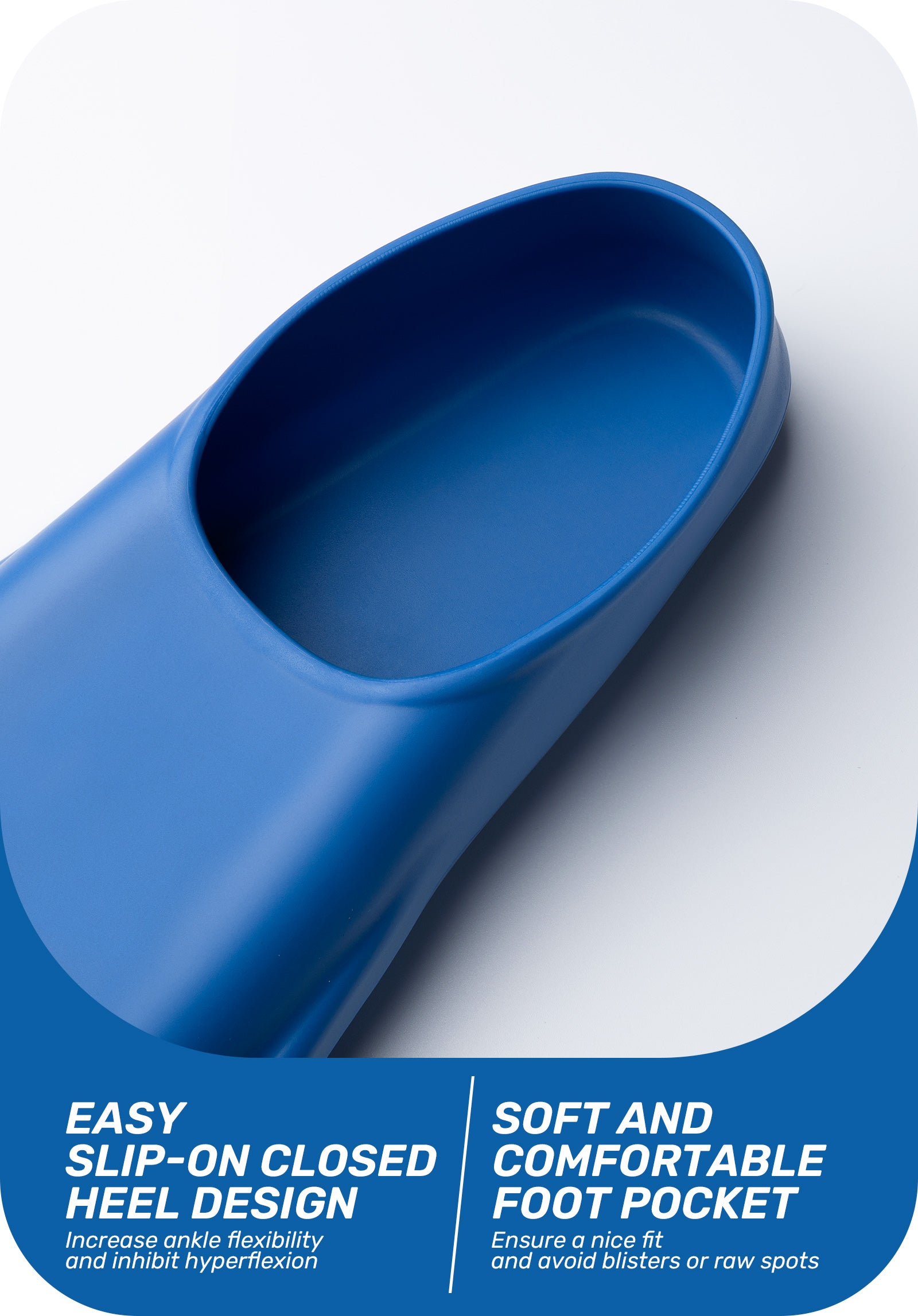 CAPAS Swim Training Fins Short Blade, Blue