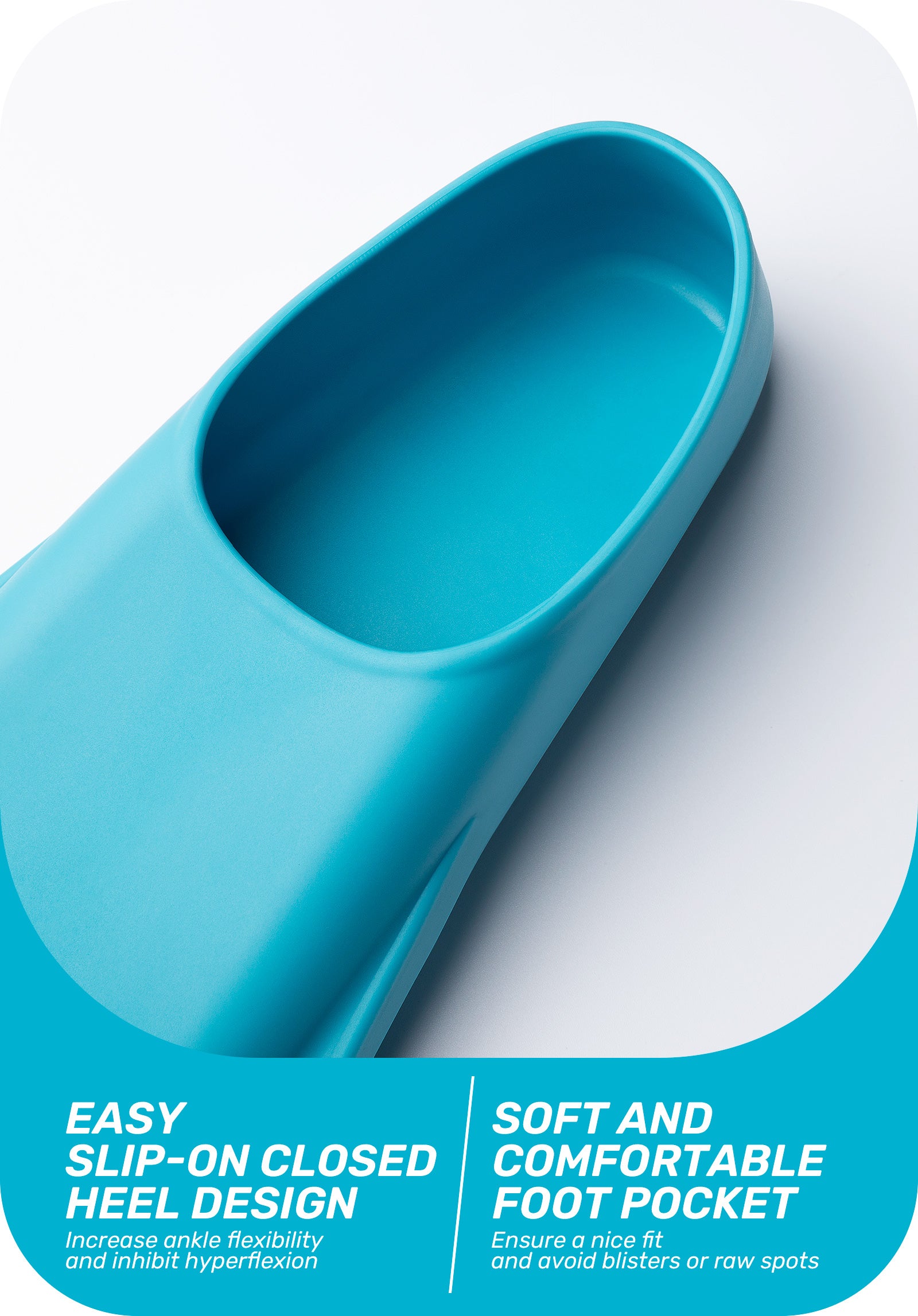 CAPAS Swim Training Fins Short Blade, Bondi Blue