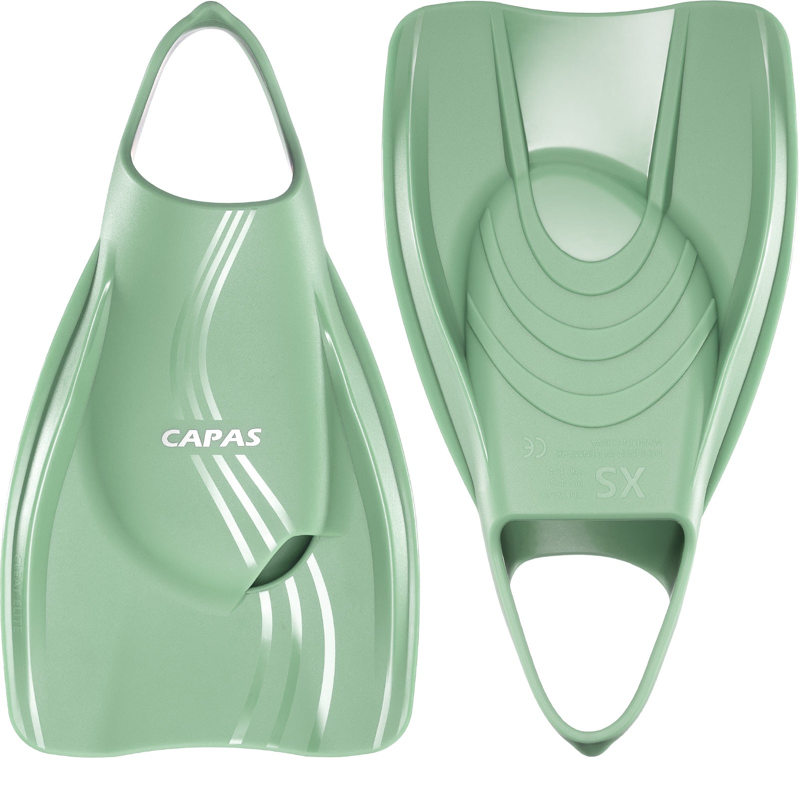 CAPAS Pro Swim Training Fins, Green