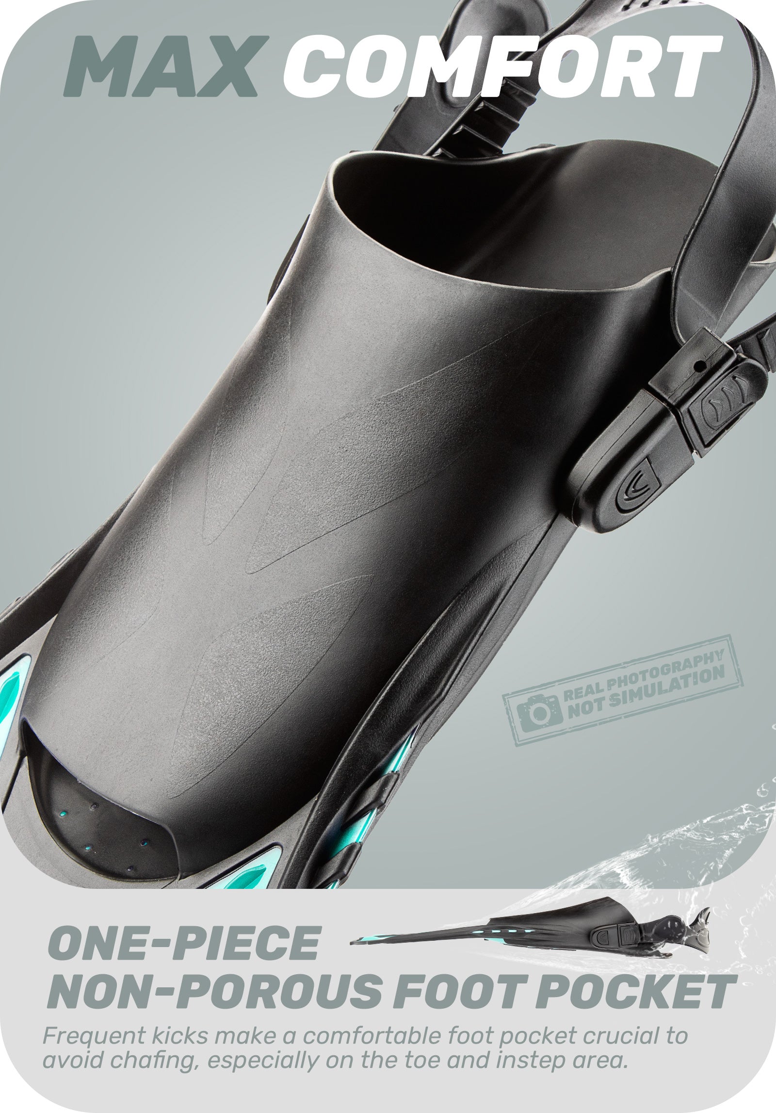 CAPAS Swim Fins for Snokeling, green