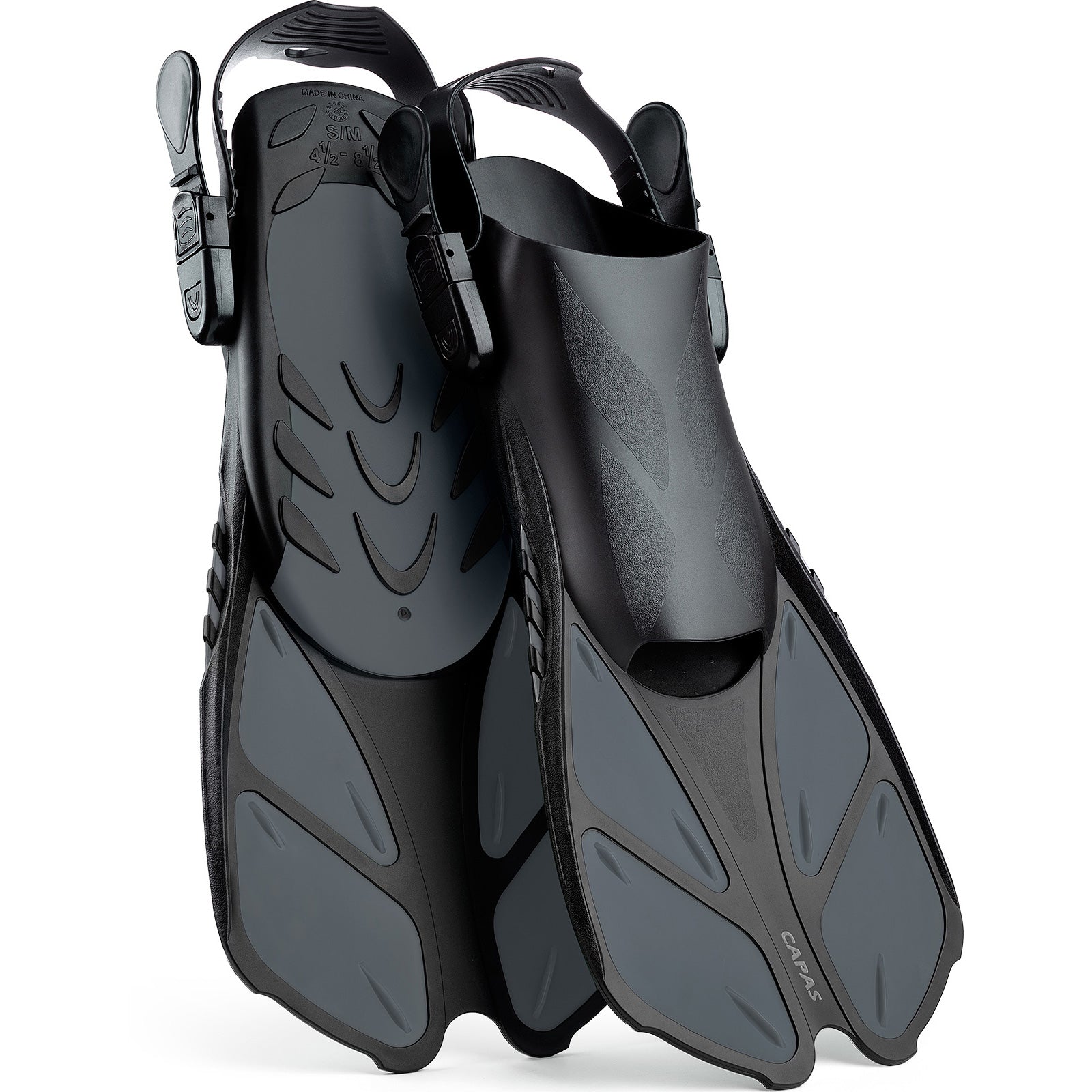 CAPAS Swim Fins for Snokeling, gray
