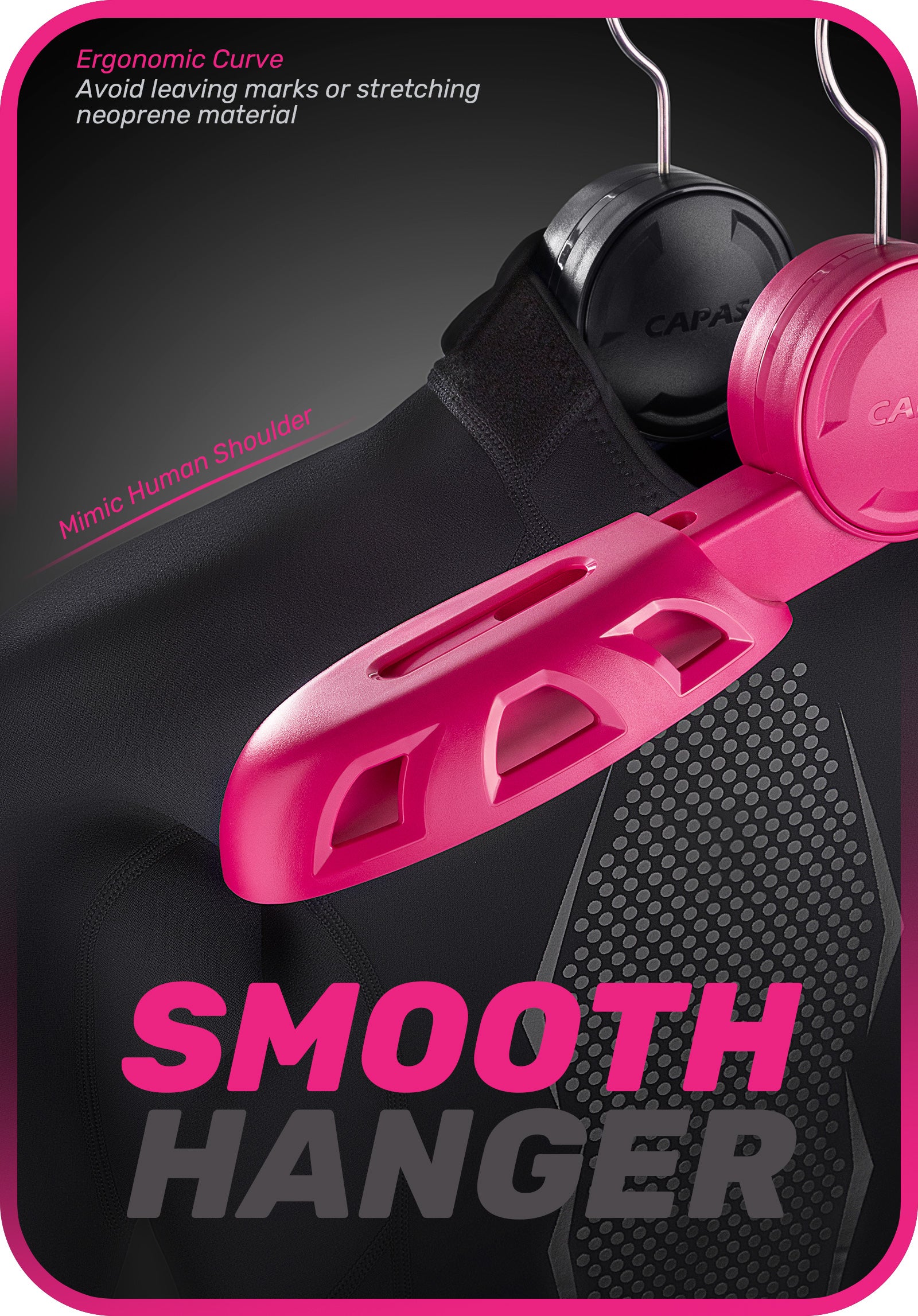 CAPAS Adjustable Wetsuit Hanger, Magenta