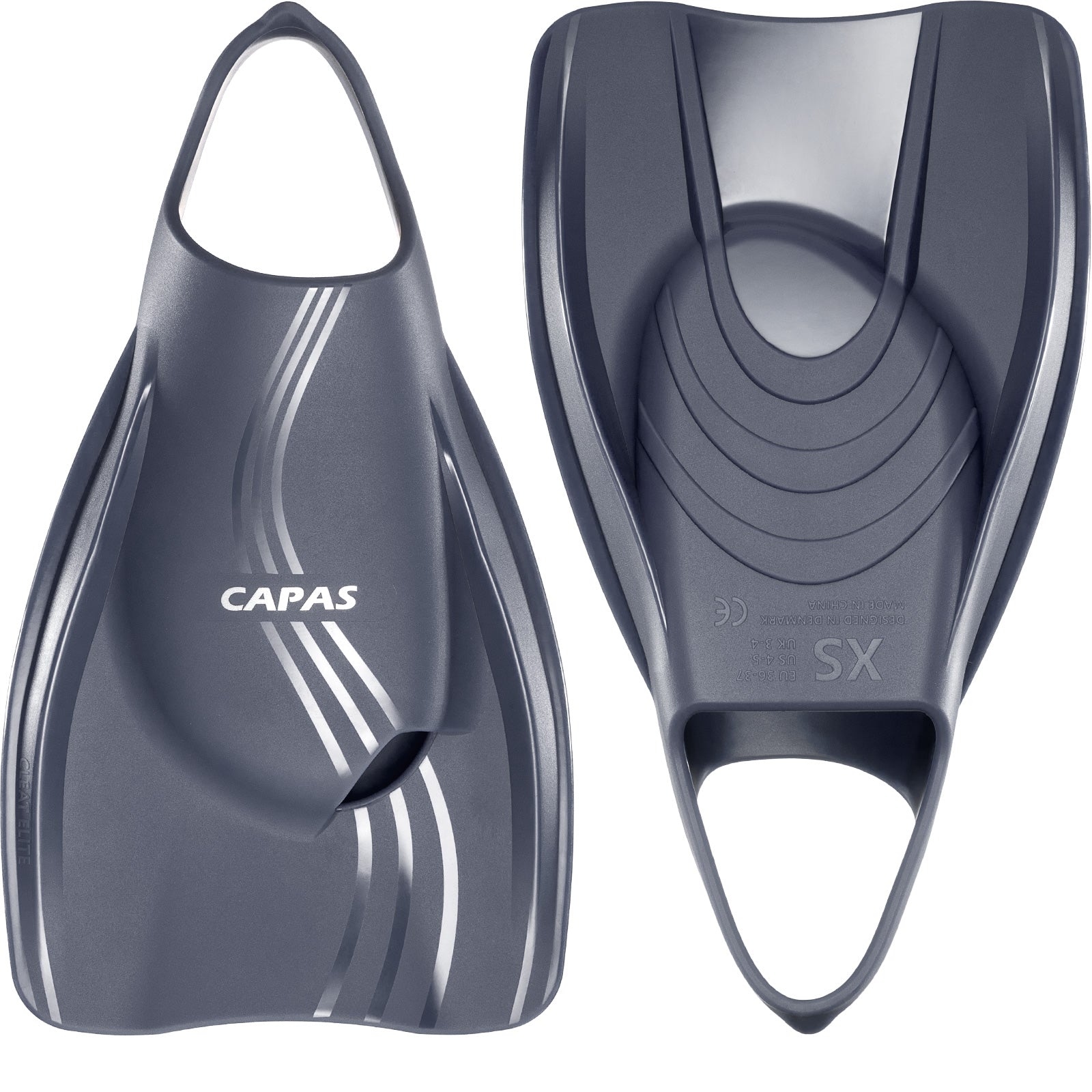 CAPAS Pro Swim Training Fins, Navy Black