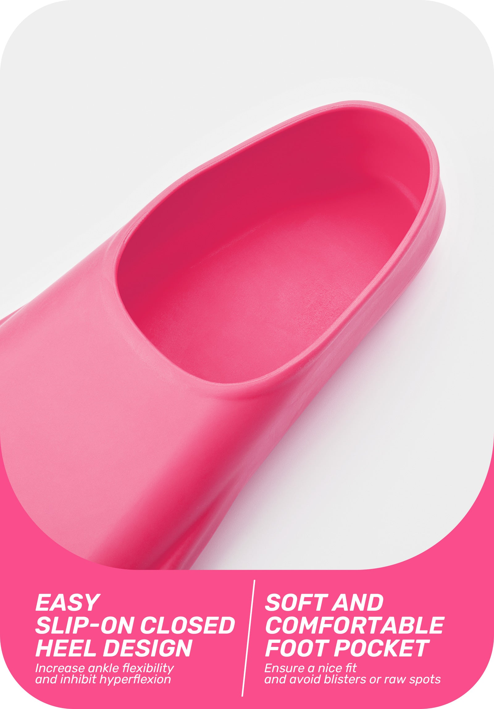 CAPAS Swim Training Fins Short Blade, Warm Pink