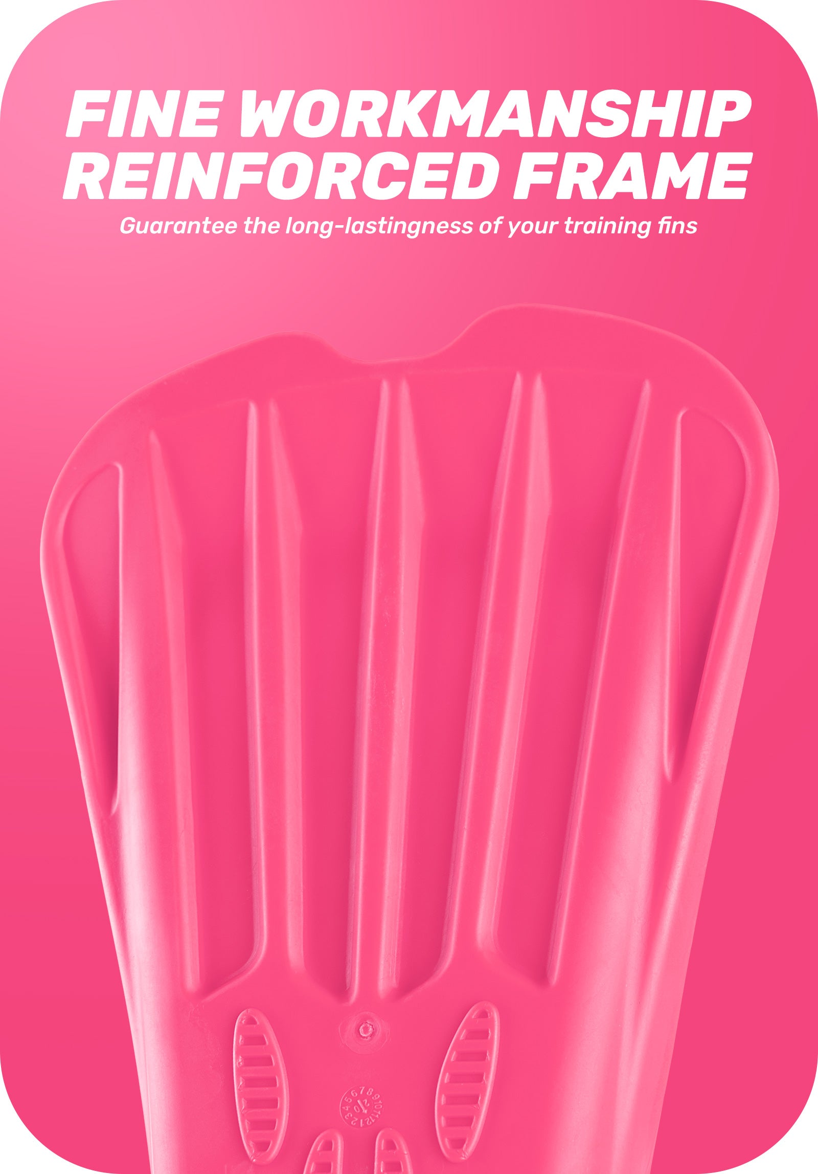 CAPAS Swim Training Fins Short Blade, Warm Pink
