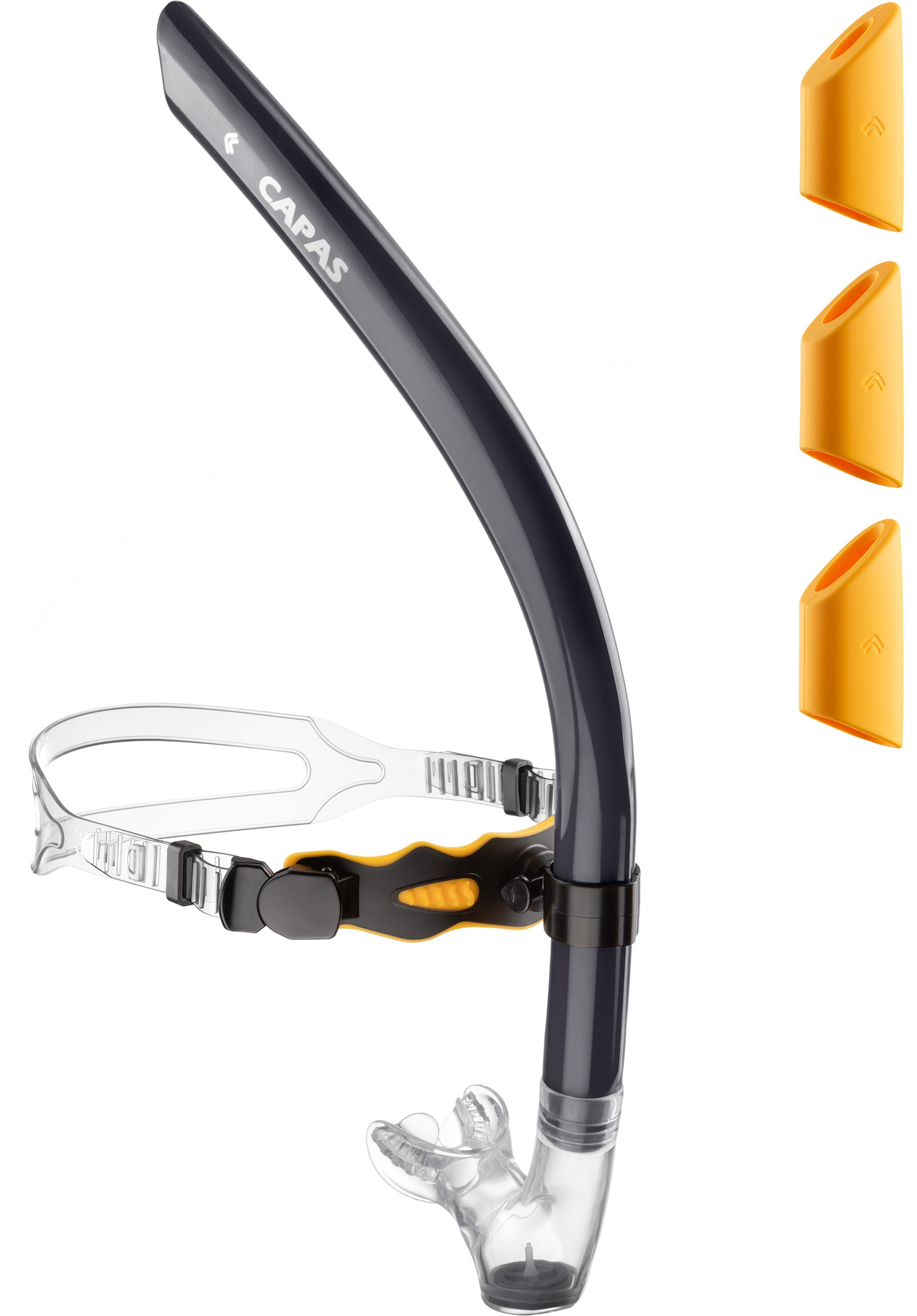 CAPAS Training Swim Snorkel, Black Orange