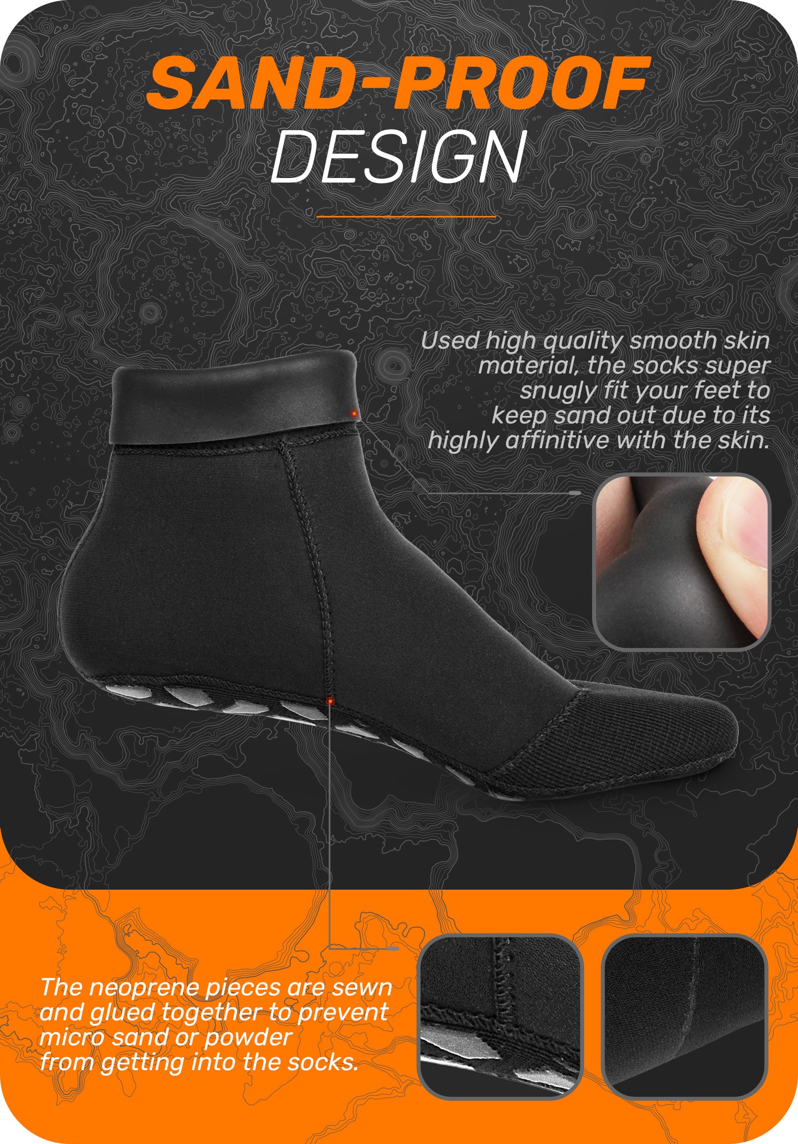CAPAS 2mm Neoprene Socks for Adult Youth Black