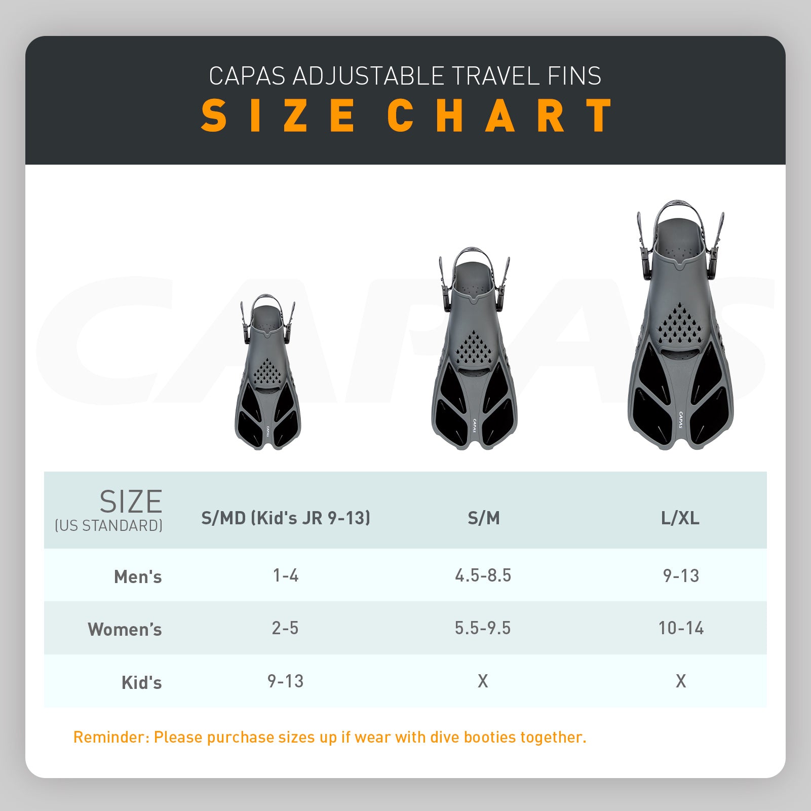 CAPAS Snorkel Fins, Black CAPAS Official Store