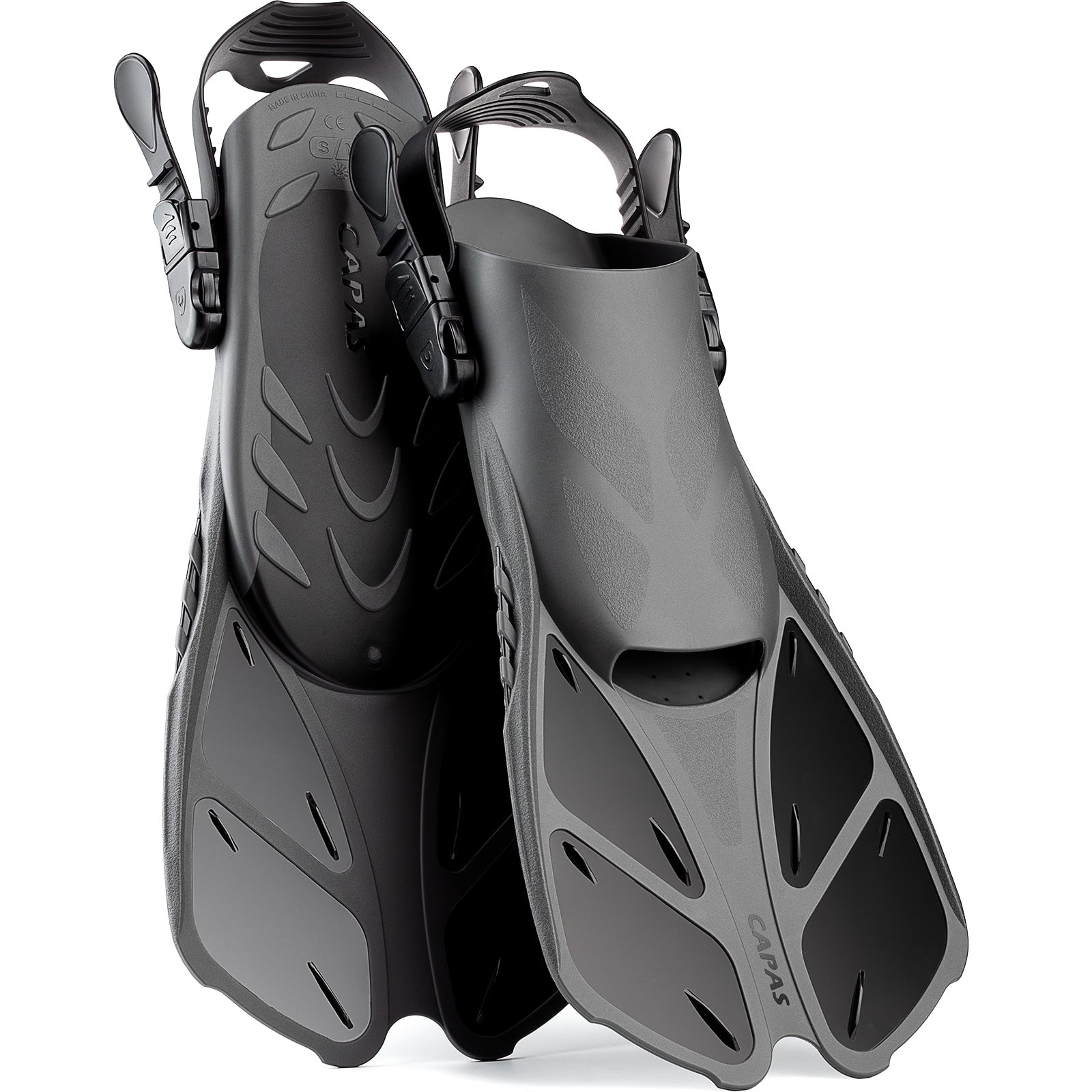 CAPAS Swim Fins for Snokeling, black